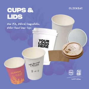 Vasos Compostables ClickEat (Cups & Lids)